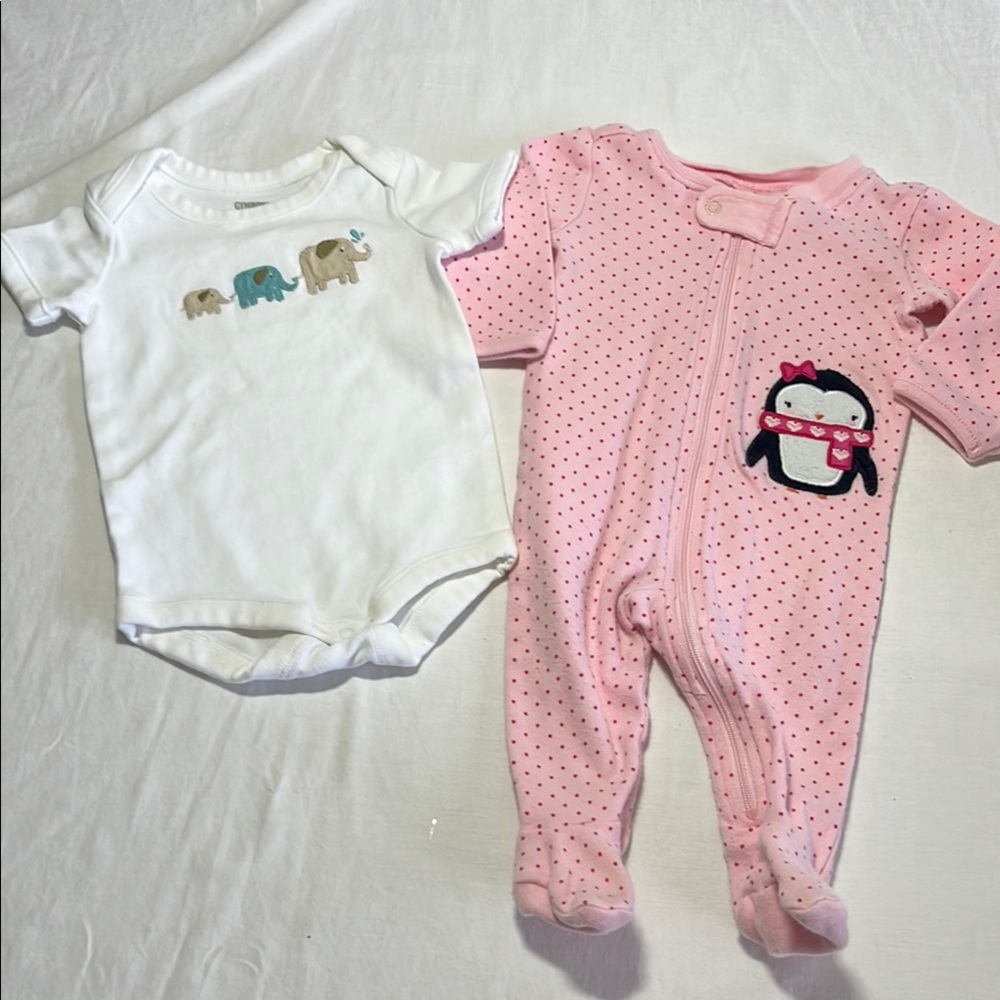 0-3M Gymboree onesie and sleeper set